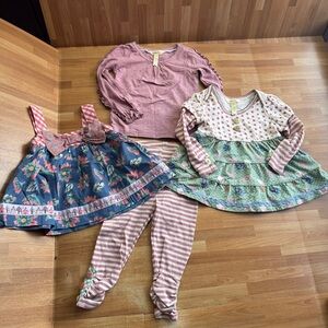 Matilda Jane fancy print , ruffle bundle, size 18-24months, 4 pieces, mix/match